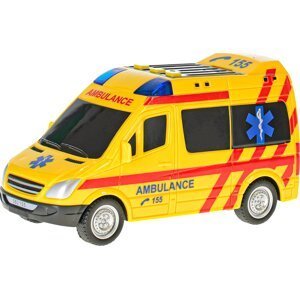 Auto ambulance 18cm na setrvačník na baterie se světlem a zvukem