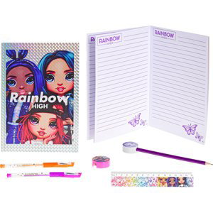 Rainbow High sada psacích potřeb se zápisníkem v pouzdře