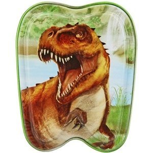 Plechová krabička Dino World, T-Rex, zelená