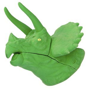 Gumovací guma Dino World, Zelený Triceratops, 3D puzzle