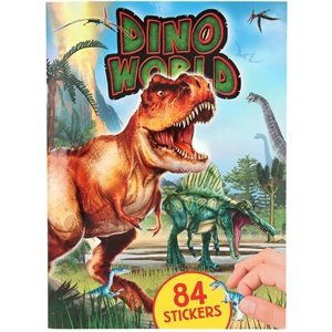 Kreativní sešit Dino World, 84 samolepek (32 vystouplých, 52 standardních)