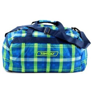 Cestovní taška Target, Kostkovaná, modro-zelená