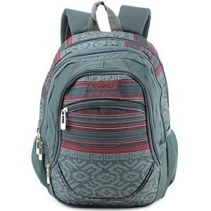 Školní batoh Target, Červeno-šedý se vzorem