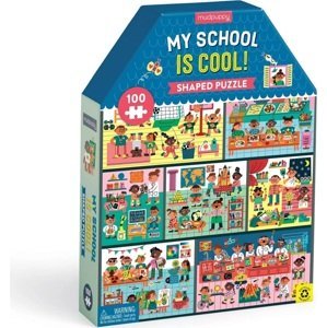 Mudpuppy Moje škola- puzzle ve tvar domu 100 dílů