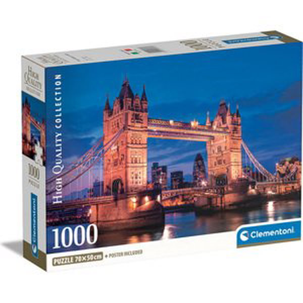 Clementoni - Puzzle 1000 Tower bridge v noci