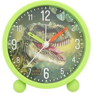 Stolní budík Dino World, T-Rex, zelený