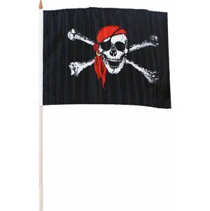 Vlajka pirátská 47x30 cm