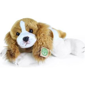 Plyšový pes Cavalier King Charles španěl ležící, 30 cm ECO-FRIENDLY