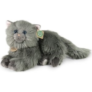 Plyšová kočka perská šedá ležící 30 cm ECO-FRIENDLY