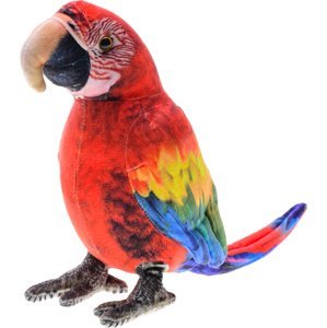Papoušek Ara plyšový 20cm červený