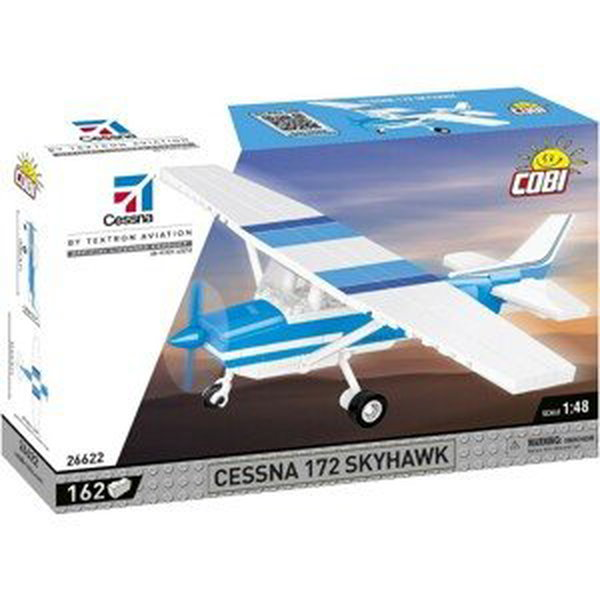 Cobi Cessna 172 Skyhawk-white-blue, 1:48, 162 k