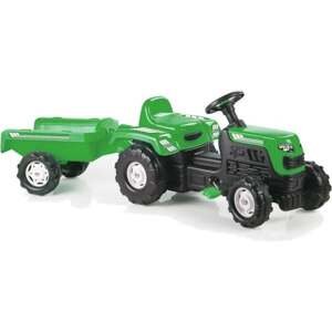 Šlapací traktor Ranchero s vlečkou, zelený