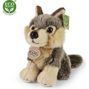 Plyšový vlk sedící 18 cm ECO-FRIENDLY