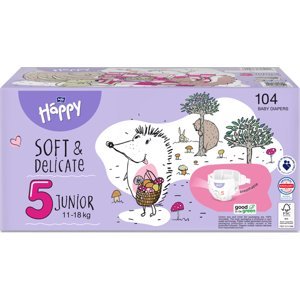 2x BELLA HAPPY Baby Plenky jednorázové Junior Box 11-18 kg 52 ks
