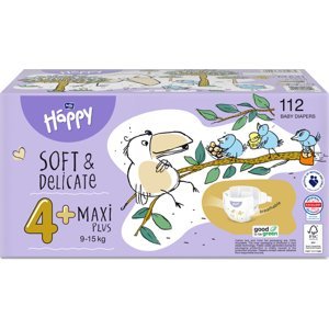 2x BELLA HAPPY Baby Plenky jednorázové Maxi Plus Box 9-15 kg 56 ks