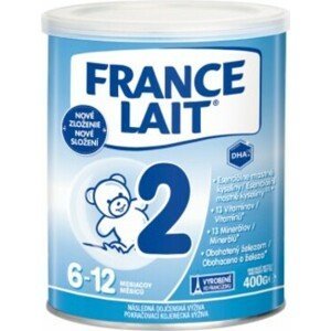 France Lait 2 následná mléčná kojenecká výživa od 6-12 měsíců 400g