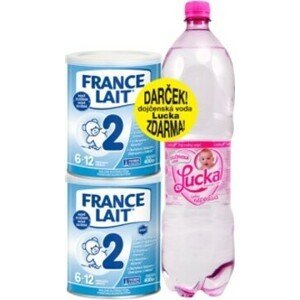 France Lait 2 následná mléčná kojenecká výživa od 6-12 měsíců 2x400g + Lucka 1,5L