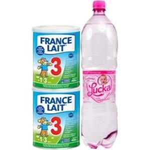 France Lait 3 mléčná výživa na podporu růstu pro malé děti od 1 roku 2x400g + Lucka 1,5L