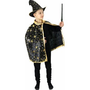 Detský čarodejnícky plášť čierny
