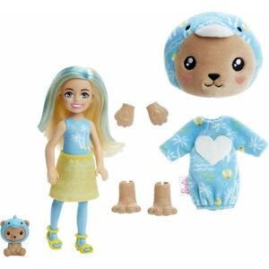 Mattel Barbie Cutie Reveal Chelsea v kostýmu - Medvídek v modrém kostýmu delfína