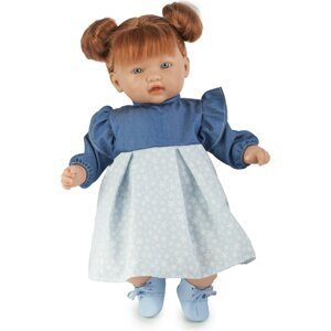 TYBER Paula ryšavka v modrom plačúca bábika s cumlíkom, veľ. 45 cm