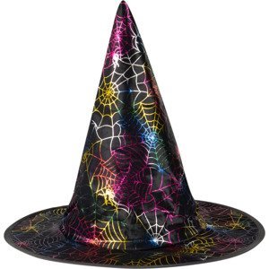 Dětský klobouk čarodějnice s pavučinou