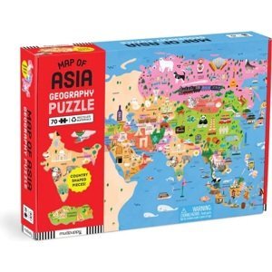 Mudpuppy Zeměpisné puzzle Mapa Asie 70 dílků