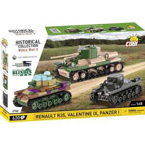 Cobi 3 tanky: Panzer I, Valentine IX, Renault R, 1:35, The Tank Museum, Les Blindes in Sau