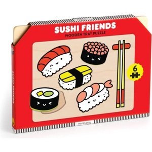 Mudpuppy Dřevěné puzzle Přátelé sushi