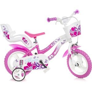 DINO Bikes - Dětské kolo 12" 512L-02 - růžový 2024