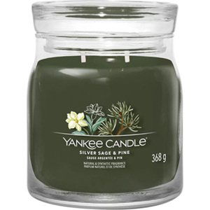 Yankee Candle Stříbrná šalvěj a borovice, Svíčka ve skleněné dóze 368 g