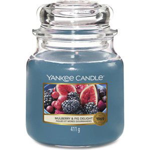 Yankee Candle, Lahodné moruše a fíky, Svíčka ve skleněné dóze 411 g