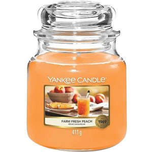 Yankee Candle, Čerstvá farmářská broskev, Svíčka ve skleněné dóze 411 g