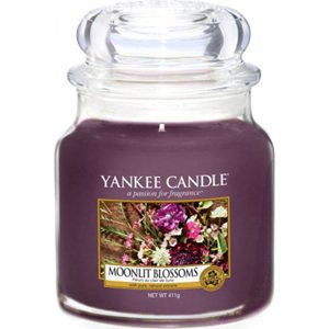 Yankee Candle Květy ve svitu měsíce, Svíčka ve skleněné dóze , 411 g