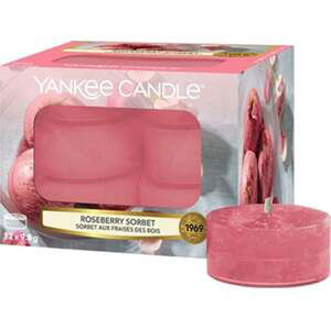 Yankee Candle, Růžový sorbet, Svíčky čajové, 12 ks