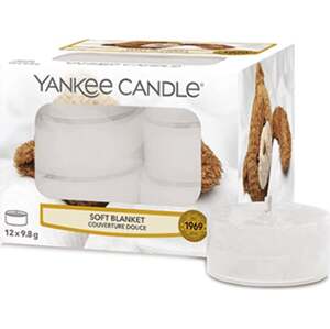 Yankee Candle, Jemná přikrývka, Svíčky čajové, 12 ks,