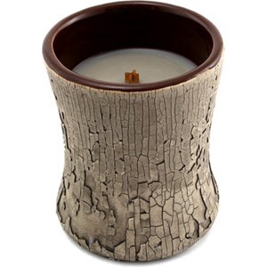 WoodWick Oheň v krbu, Svíčka keramická oválná váza, 133.2 g