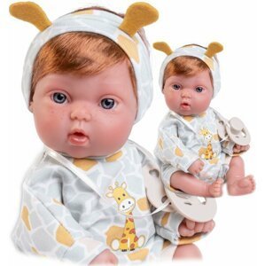 Antonio Juan 85317-4 Picolín žirafa - realistická panenka miminko s celovinylovým tělem