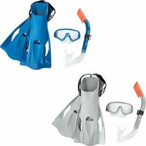 Potápěčská sada - ploutve, brýle, šnorchl (šedé/modré)