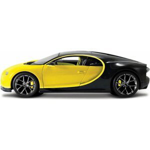 Maisto - Bugatti Chiron, žlutý-černý, Exotics, 1:24