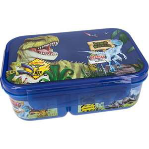 Obrázkový box Dino World, Modrý, 2 přihrádky