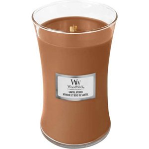 WoodWick, Santal a myrha, Sviečka oválna váza 609.5 g