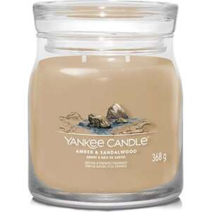 Yankee Candle, Ambra a santalové dřevo, Sviečka v sklenenej dóze 368 g