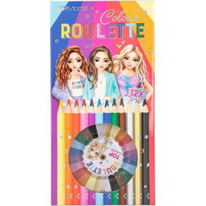 Top Model Colour Roulette, Barvová ruleta + 12 kusů pastelek