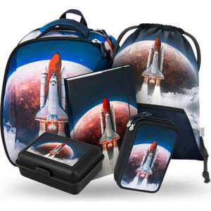 BAAGL SADA 5 Shelly Space Shuttle: aktovka, pero, taška, krabice na svačinu, desky
