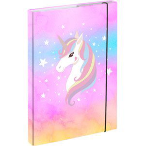 Dřevěné desky na školní sešity A4 Rainbow Unicorn