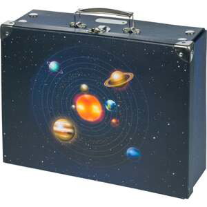 Skládací školní kufr Planéty s kováním