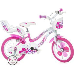 DINO Bikes - Dětský kolo Flappy 16" 516-02 - růžově bílý