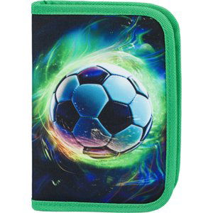 BAAGL Školní peračník jednoposchoďový Fotbalový míč zelený