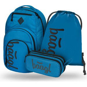 BAAGL SADA 3 Coolmate Ocean Blue: batoh, toaletný batoh, taška